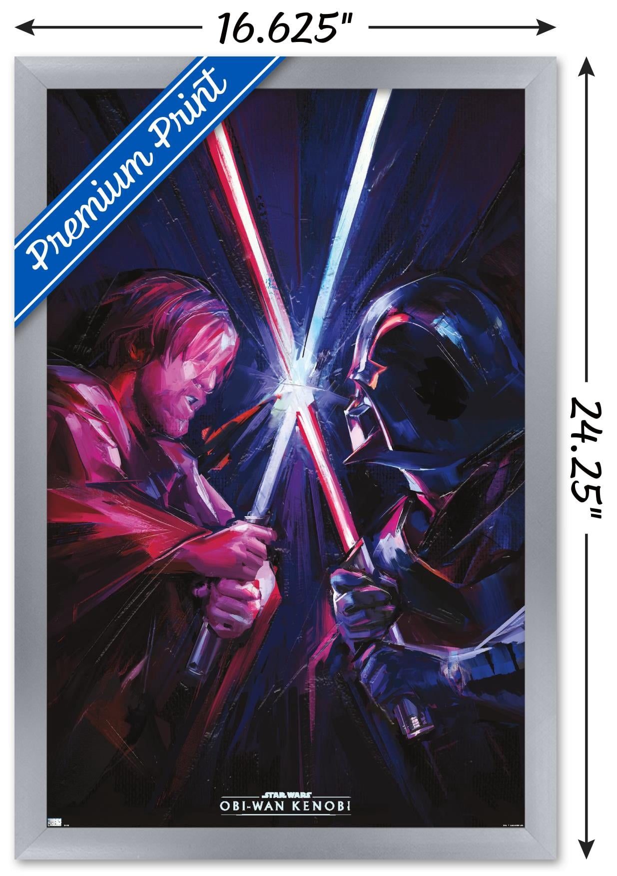 Star Wars: Obi-Wan Kenobi - Duel Wall Poster, 14.725" x 22.375" Framed