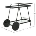 thumbnail image 3 of SAFAVIEH Zunia 2-Tier Metal Kitchen Serving Cart, Black/Clear, 3 of 15