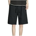 thumbnail image 3 of DDAPJ pyju Baggy Shorts for Men Drawstring Casual Hiking Shorts Lightweight Quick Dry Athletic Work Shorts with Pockets Black XXXXL, 3 of 9