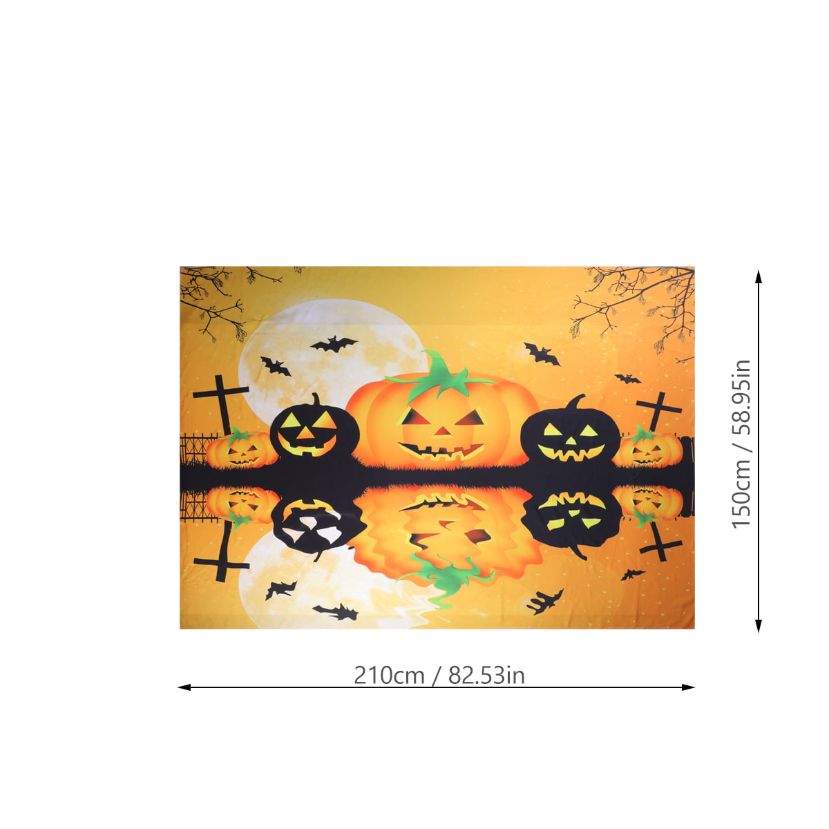 HEMOTON 1Pc Creative Halloween Decorations Tablecloth Pumpkin Tablecloths for Home 