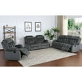 thumbnail image 5 of The Hamptons Collection 87” Grey Overstuffed Microsuede Fabric Reclining Sofa, 5 of 5
