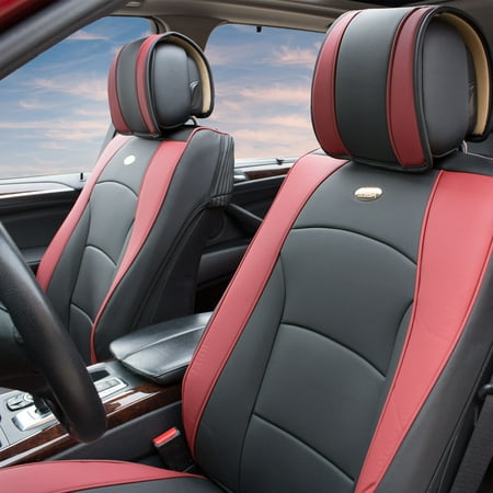 - Car SUV Van PU Leather Seat Cushion Covers Front Buckets 5 Colors with Dash Mat
