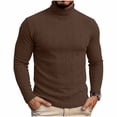thumbnail image 2 of Gamivast Men's Mock Neck Ribbed Sweater Long Sleeve Slim Fit Pullover Soft Casual Tops for Daily Wear Autumn Winter, 2 of 7