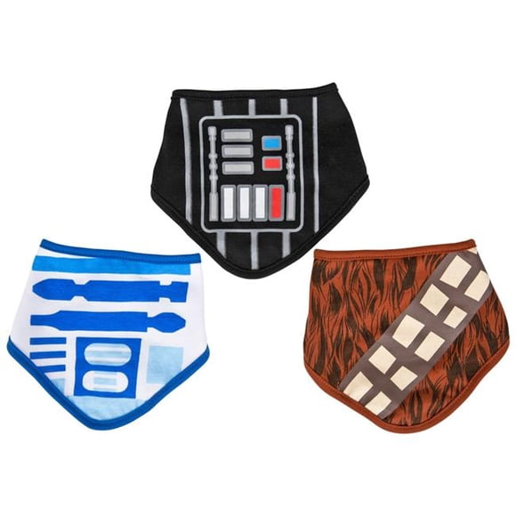 Darth Vader R2-D2 & Chewbacca Bavoir Bandana, Lot de 3