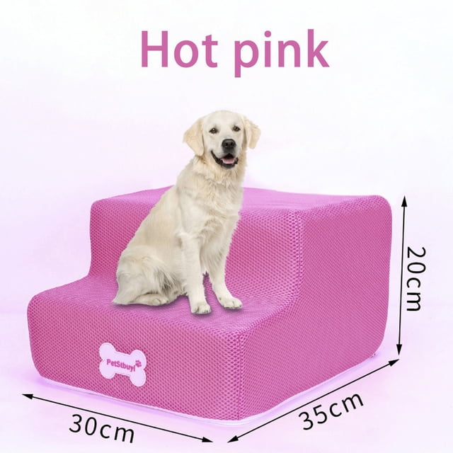 BKER New Breathable Mesh Foldable Pet Stairs Detachable Pet Bed Cat Dog Ramp 2 Steps