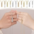 thumbnail image 4 of Personalized Vertical Bar Necklace, Custom Necklace Engraved Name Jewelry h t❀ O5O6, 4 of 8