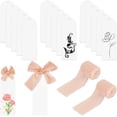thumbnail image 1 of 20 marcadores acrílicos de 6 x 2 pulgadas, transparentes, en blanco, con cinta de 5 m/5,5 yardas, para manualidades., 1 of 5