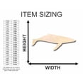 thumbnail image 2 of Unfinished Wood Humpback Whale Shape - Ocean - Craft - up to 46" DIY 16" / 3/4", 2 of 3