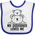 thumbnail image 3 of Inktastic My Godfather Loves Me Godson Bear Boys or Girls Baby Bib, 3 of 4