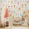 thumbnail image 7 of Floral Wall Decals for Nursery, 8 Sheets Stickers 102 Pieces Flower Decals, Colorful Garden Theme Room Decor Kids Bedroom Classroom Living Room Mural, 7 of 7