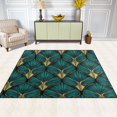 thumbnail image 2 of Yayeee Area Rugs for Living Room 6.7'x4.8' Non Slip Washable Bedroom Floor Carpet, Green Abstract Pattern, 2 of 6