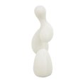 thumbnail image 6 of 7" x 11" White Polystone Curved Shaped Abstract Sculpture with Speckled Texturing, by DecMode, 6 of 9