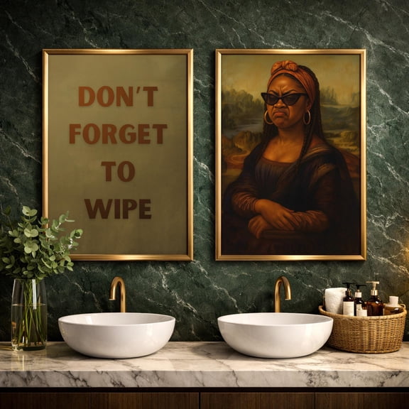 Stank Face Bathroom Art, Vintage Black Woman Art, Afrocentric Art Print, Black Girl Wall Art Set Of 2, Funny African American Bathroom Art, Poster Only