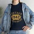 thumbnail image 2 of 80 Years Old 80th Birthday Anniversary Vintage 1942 T-shirt, 2 of 2