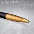 thumbnail image 3 of Bolígrafo PARKER Urban Twist Negro apagado con adorno dorado Punta mediana con repuesto de tinta azul Unisex, 3 of 5
