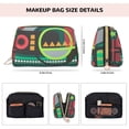 thumbnail image 5 of Large Clutch Leather Makeup Bag, Geometric Patchwork Art Travel Toiletries Bag, Ladies Cosmetic Storage Bag, 5 of 8