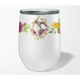 thumbnail image 4 of Carolines Treasures CK4230TBL12 Italian Greyhound Pink Flowers Stainless Steel 12 oz Stemless Wine Glass 12 oz, 4 of 4