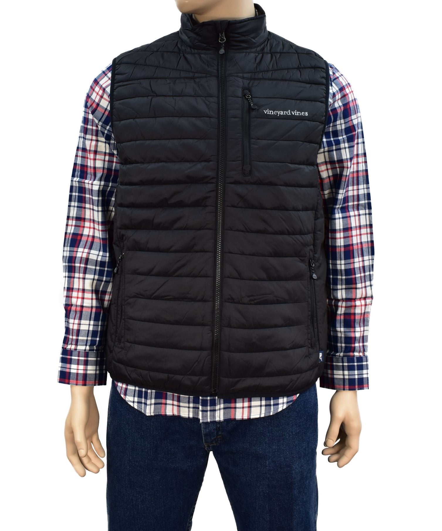 Vineyard Vines Mens Mountain Weekend Vest (Small, Jet Black)