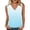 Blue, variant on Women's Tank Tops Ombre Gradient Print V Neck Tank Tops, Sleeveless Vertical Pleated Detail Casual Summer Tops, Trendy Gradient Color Layering Blouse for Daily Commute Weekend Outings Wine,L