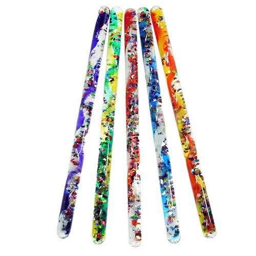 Glitter Wand, Magic Wonder Wand Tube - for Kids, Sensory Room,12 ...