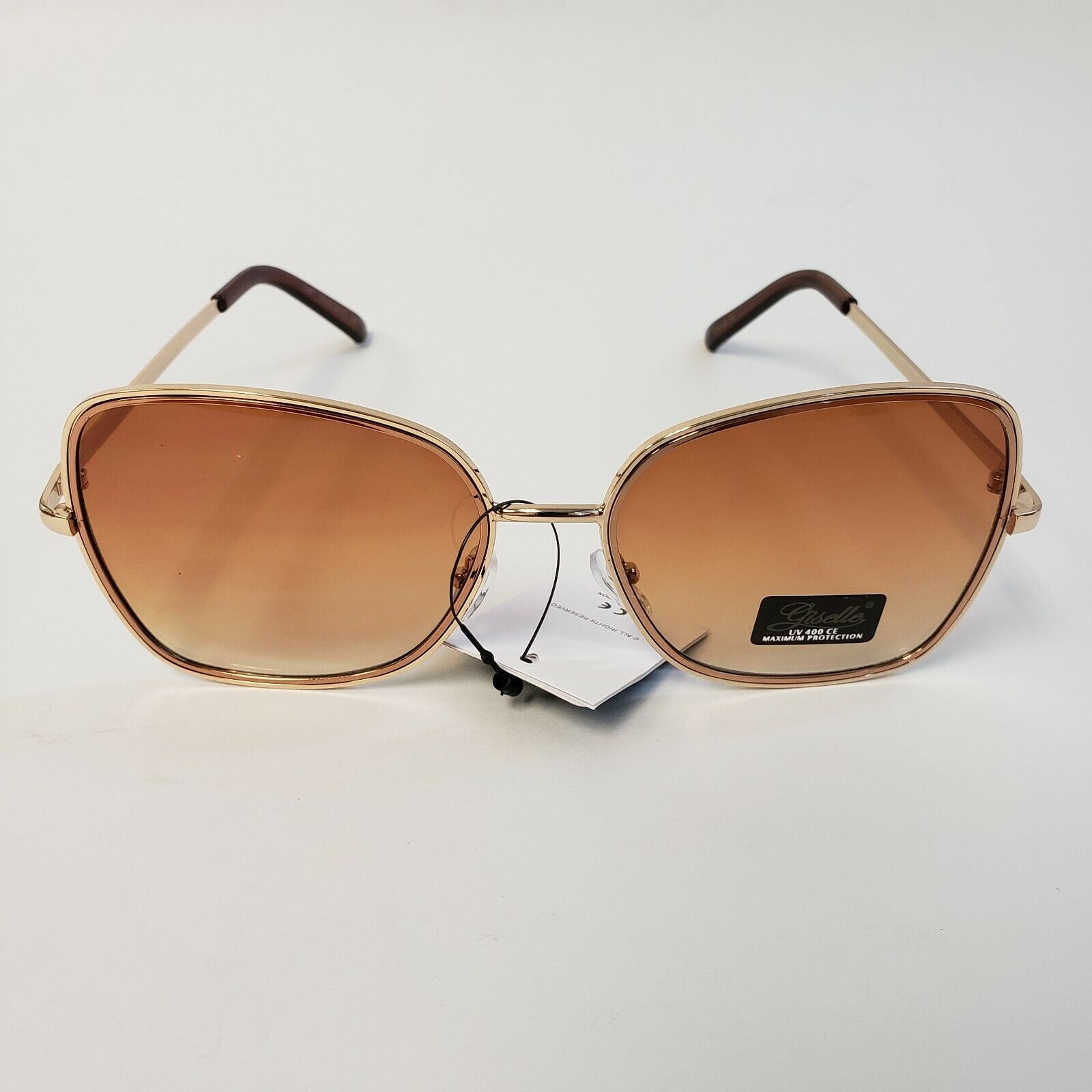 Sunglasses Giselle Style Fashion Designer Gold and Brown 