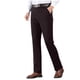 thumbnail image 2 of Pantalones de traje de hombre con cremallera y bolsillo, rectos, de tubo, de color liso, de poliéster, 2 of 9