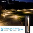 thumbnail image 2 of LEONLITE 12-PACK 12V Low Voltage LED Landscape Light, 3W Walkway Lawn Lights with Aluminum Housing for Outdoor, Yard, Patio, IP65, 3000K Warm White, 50,000 Hours Lifespan, 2 of 7