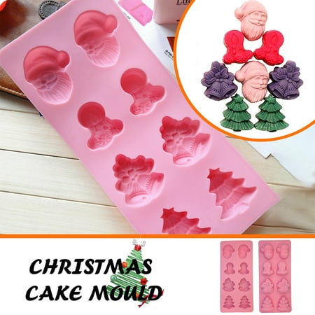 

Chueow Christmas Xmas Party Chocolate Fondant Cake Cookie Silicone Ice C ube Mould Mold Cake Mould