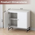 thumbnail image 2 of FANRAL 31.5" Wide Sideboard Buffet with Doors,Adjustable Shelf,Modern Minimalist Storage Console for Living Room Kitchen Dining Room,White Storage Cabinet, 2 of 7