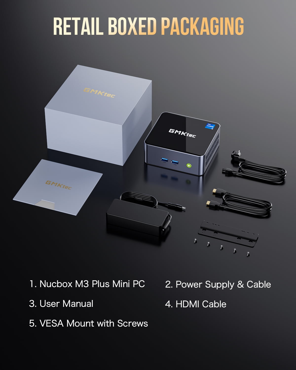 GMKtec M3 Plus Mini PC, Intel Core i9-12900HK 5.0GHz, 32GB DDR4