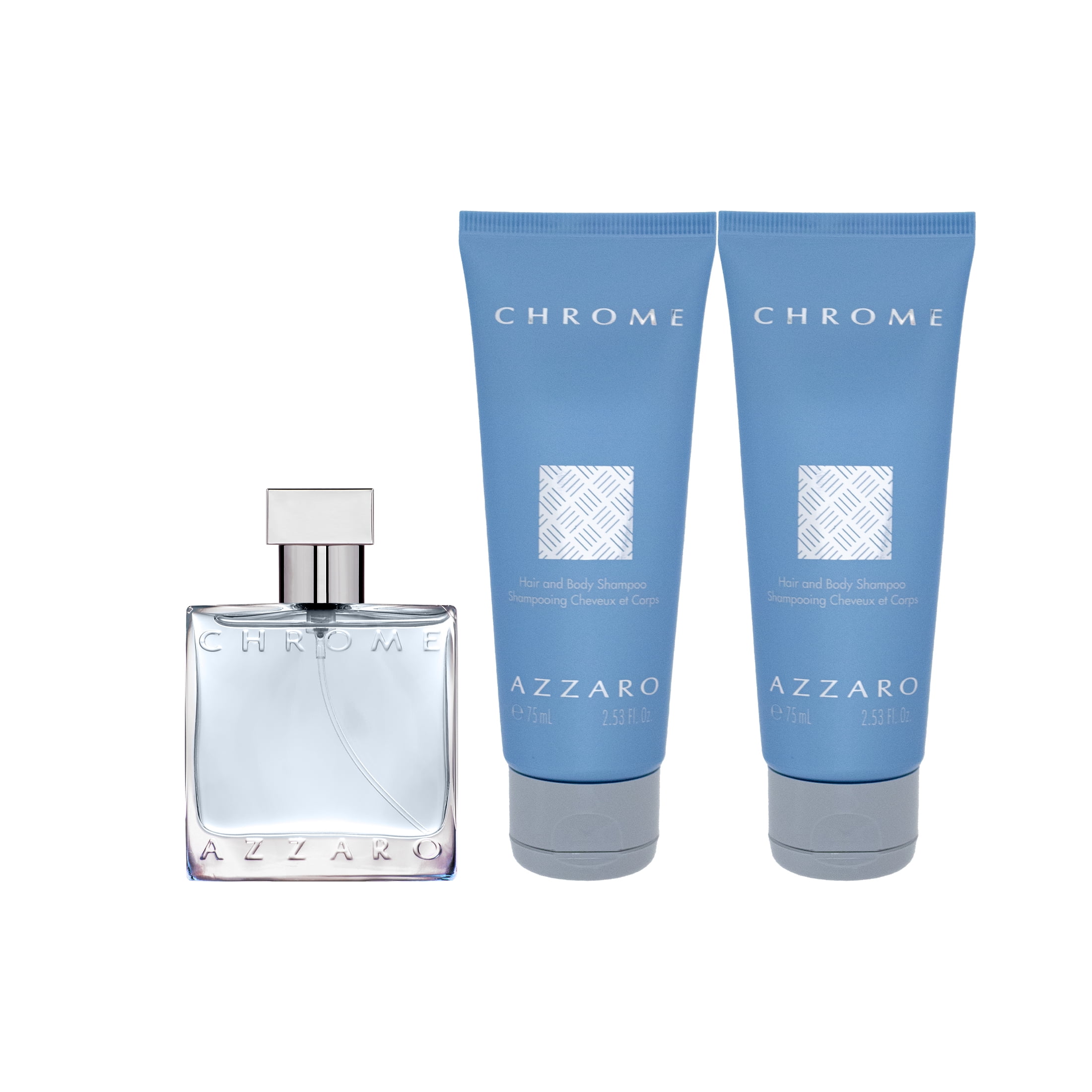 Azzaro Chrome Cologne Gift Set for Men, 3 Pieces
