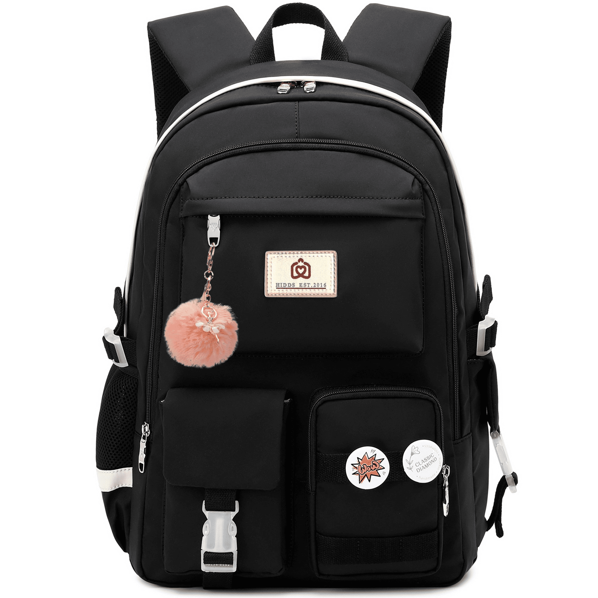 AO ALI VICTORY 3PCS-With lunch bag, pencil box Laptop Backpack 15.6 Inch Bag College Backpacks Backpack Set  Anti Travel Back Pack Large Bookbags forTeens Women(Black)