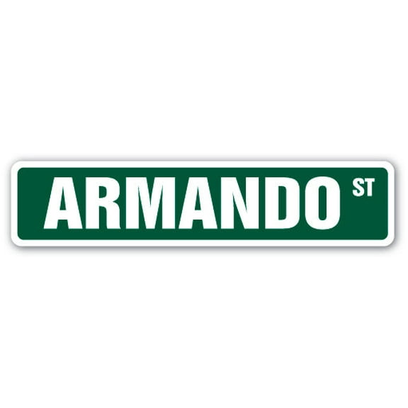 ARMANDO Street Sign Childrens Name Room Sign | Indoor/Outdoor |  36" Wide