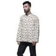 thumbnail image 2 of Atasi Printed Chinese Collar Casual Kurta Ethnic Shirt Mens Short Kurta Tunic, 2 of 5