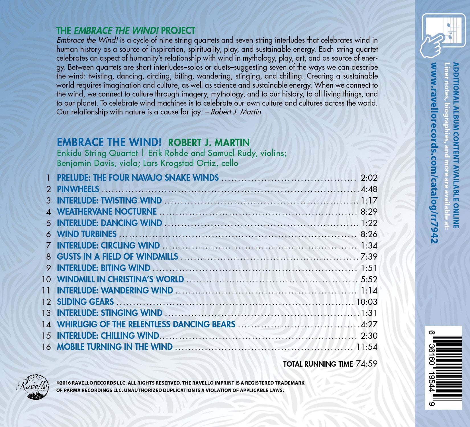 Robert J. Martin - Embrace The Wind - Music & Performance - CD