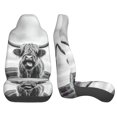 thumbnail image 4 of KAKALAD Highland Cow 03 Car Seat Covers Set Vehicle Front Seats Protector 2 Pcs, 4 of 9