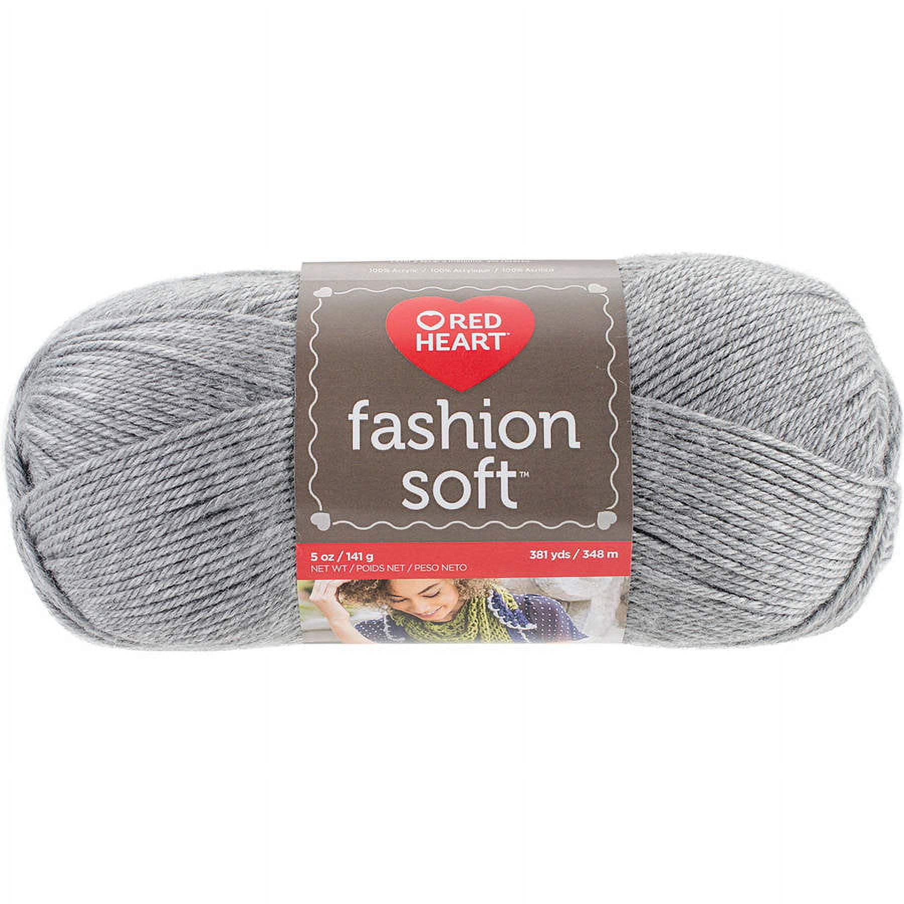 Red Heart Fashion Soft Yarn, Grey Heather