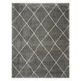 thumbnail image 2 of SAFAVIEH Moroccan Fringe Alastar Geometric Shag Area Rug, Grey/Ivory, 8' x 10', 2 of 5