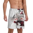 thumbnail image 2 of Wukai Christmas Snowman With Hat Men’s Short Pajama Pants With Pockets Soft Sleep Pj Shorts for Men-XX-Large, 2 of 6
