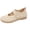 Beige, variant on EKVAHL Women's Orthopedic Mesh Mary Jane Flats, Woven Walking Sneakers, Hook Loop Strap Summer Outdoor Daily Casual Trainers Brown