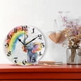thumbnail image 5 of DEIARA Elephant Color Spraying Burgundy Butterfly Wall Clock 10in Silent Mechanism Battery Operated Retro Style for Living Room Bedroom and Kitchen Gold Pointer, 5 of 10