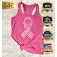 thumbnail image 2 of S4E Women's White Ribbon Word Montage Racerback Slim Fit XX-Large Fuchsia, 2 of 4