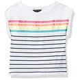 thumbnail image 2 of Nautica Girls' Tee Shirt, White, 3T, 2 of 2