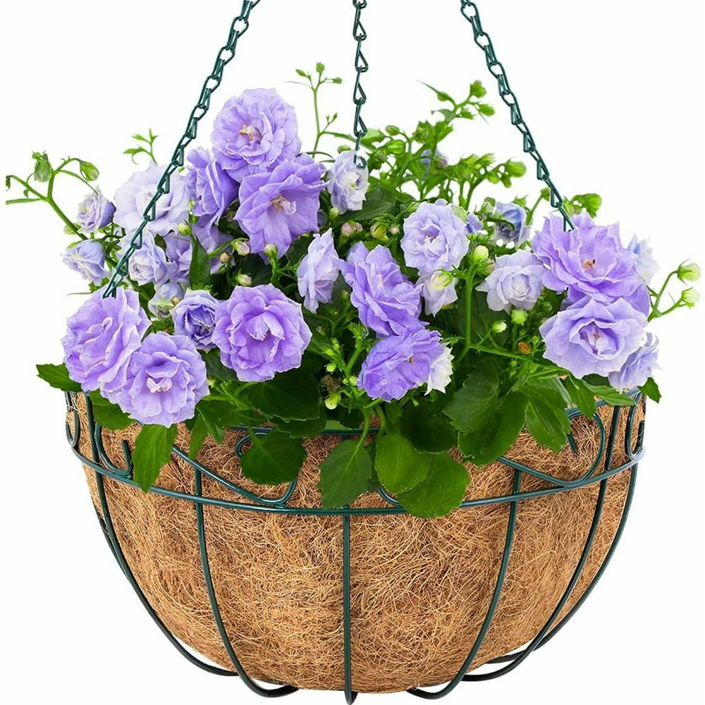 4 Pack Hanging Plant Planter Baskets 14 Inch with Coco
