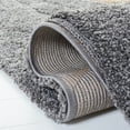 thumbnail image 6 of SAFAVIEH Florida Declan Geometric Shag Area Rug, Grey/Ivory, 6'7" x 6'7" Square, 6 of 12
