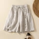 thumbnail image 1 of Puntoco pantalones cortos de verano para mujer, moda 2024, pantalones cortos informales sueltos y cómodos de algodón liso con bolsillos para mujer, 1 of 9