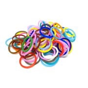 fun loom glitter sparkle purple silicone bands with super c-clips