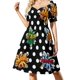 thumbnail image 1 of Vestido de manga corta con sonido pop art de cómic, moderno y divertido, para mujer, verano 2025, 1 of 7