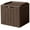 Brown, variant on 100 Gallon Waterproof Large Resin Outdoor Storage Box Indoor Lockable Storage Container with Cushion for Patio Furniture Garden Pool Cushions (Black)