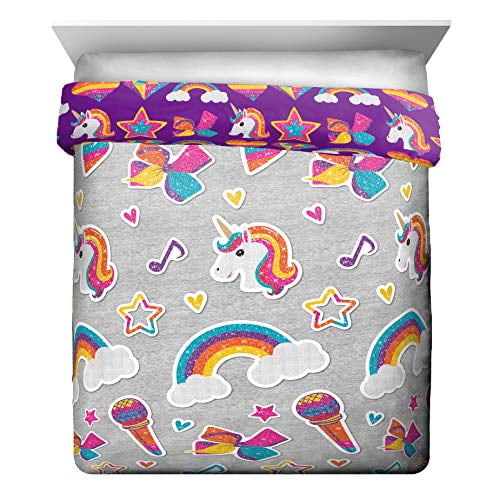 Jay Franco Nickelodeon JoJo Siwa Rainbow Sparkle 7 Piece Queen Bed Set